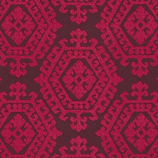 With repeating graphic medallions, this allover embroidery has a visual strength that doesn't overpower because it is...