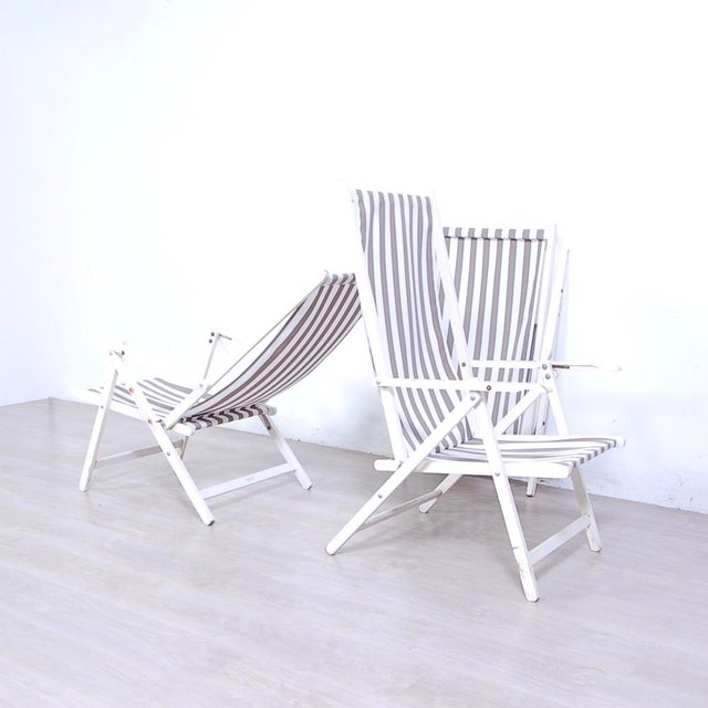 Gray Folding Chairs from Fratelli Reguitti, 1970s, Set of 3 For Sale - Image 8 of 15