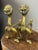 Brass Antique English Brass Lion Andirons For Sale - Image 8 of 8