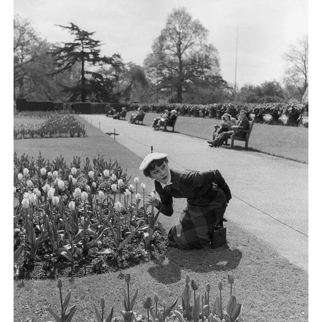 Audrey Hepburn May 1950: Belgian-born US actress Audrey Hepburn (1929 - 1993) in Kew Gardens. She is on a break from...