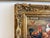 Brown Vintage Signed Rooster and Chickens Oil Painting Farmyard Hen Scene, Gold Frame For Sale - Image 8 of 12