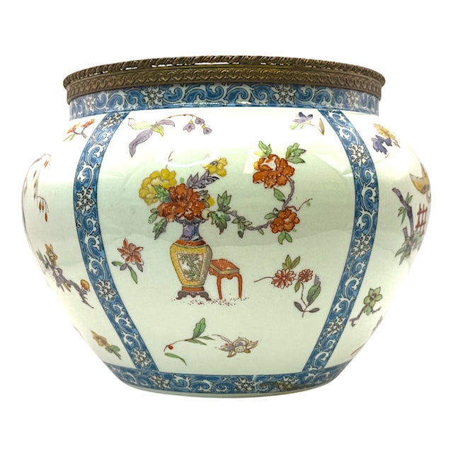 Chinese Limoge Vase from B & Co., France, 1890s For Sale