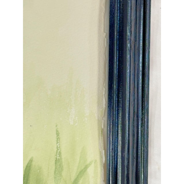 Signed and Framed Original Watercolor Painting of 'A White Heron' by Joan Porter C1997 For Sale - Image 11 of 15