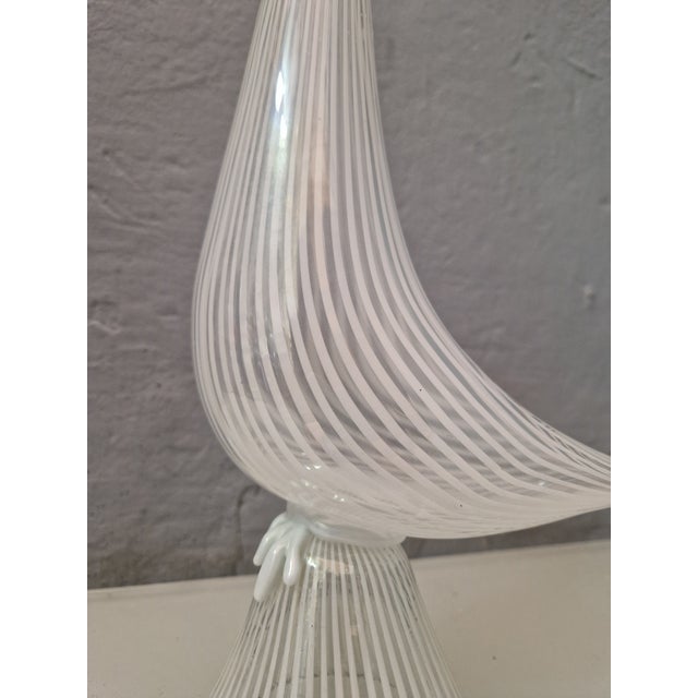 Glass Blown Glass Sculptures with Half Filigree Decoration by Fulvio Bianconi for Venini, 1960s, Set of 2 For Sale - Image 7 of 13