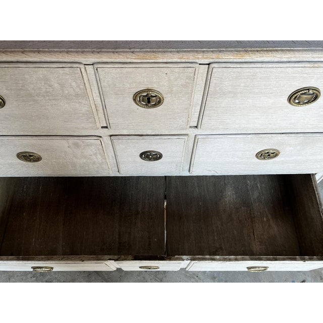 Ivory Louis XV French Chest of Drawers in Bleached Oak For Sale - Image 8 of 16