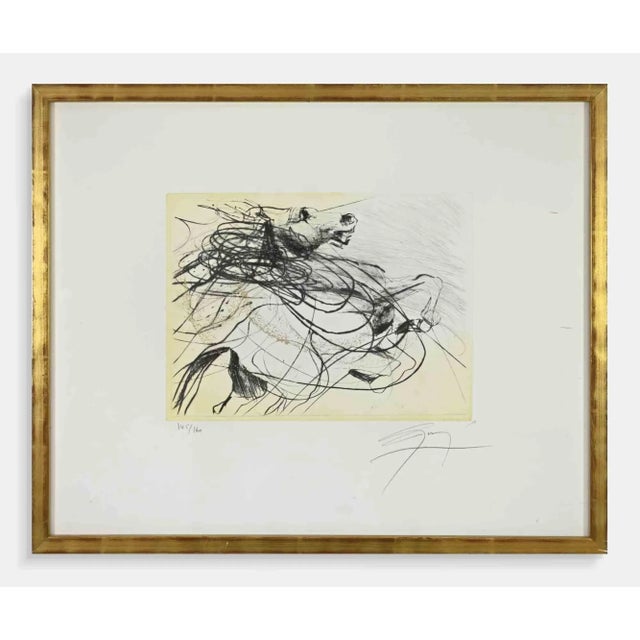 Jean-Marie Guiny, Galloping Horse, Etching, 2000s For Sale - Image 4 of 4