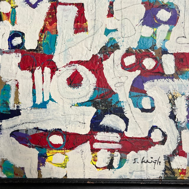 Abstract Contemporary Original Abstract Painting by Stephen Heigh “We Made It” For Sale - Image 3 of 6