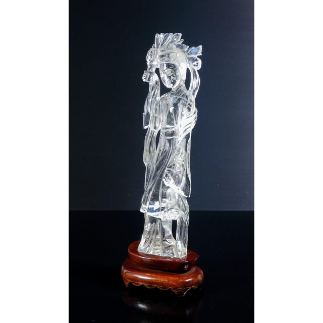 Rock Crystal Guanyin Sculpture For Sale - Image 12 of 18