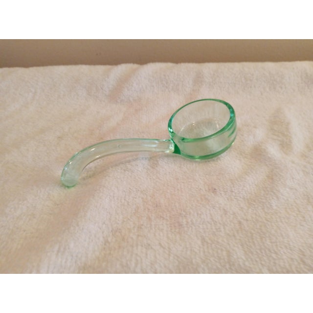 Mid-Century Modern Vintage 1920's Uranium Depression Glass Spoon, Ladle For Sale - Image 3 of 5