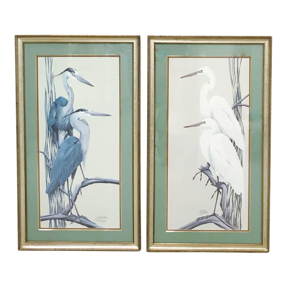 Signed, Numbered Art Lamay Bird Lithographs a Pair Chairish