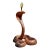 Vintage Hand Carved Wood Cobra Lamp For Sale