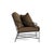 Contemporary Brown Jordan Venetian Loveseat, Textured Pewter frame with Fusion Moccasian fabric For Sale - Image 3 of 11