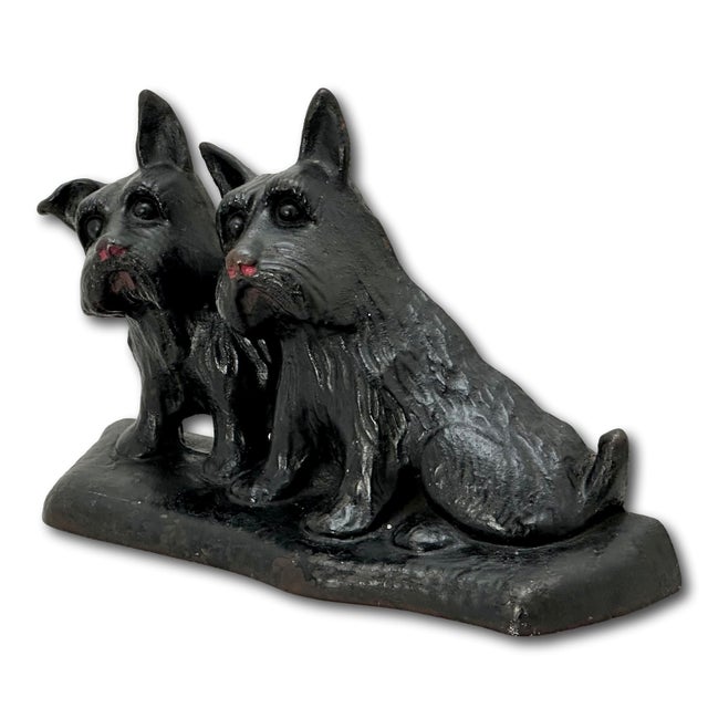 This Really is a Great Looking & Unusual Antique Cast Iron Dog Doorstop. Circa Approx. 1920s. It Documented and Identified...