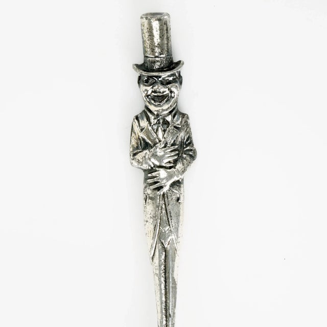 1930s Vintage American W.C. Fields Pewter Cocktail Spoon Mixer 1930's For Sale - Image 5 of 5