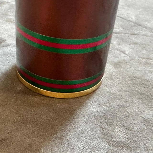 Metal 1980s Modern Brass and Lacquer Table Lighter by Gucci For Sale - Image 7 of 12