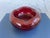 Mid-Century Modern Large Handblown Ruby Red Controlled Bubble Glass Ashtray / Art Glass Catchall Bowl For Sale - Image 3 of 8