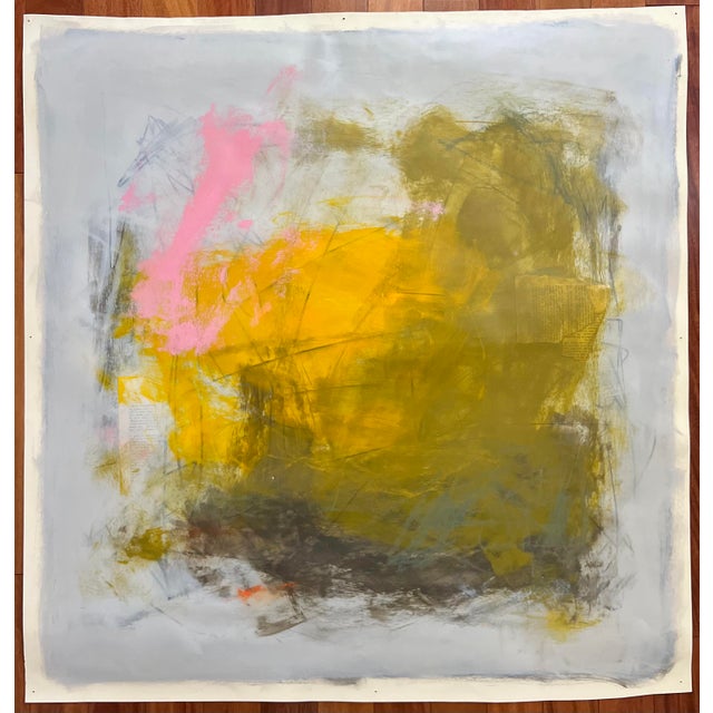 Contemporary "Canal" Contemporary Original Painting on Paper For Sale - Image 3 of 4