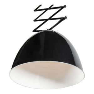 Matthew Izzo Home Glossy Black and White Iron Pendant Scissor Light