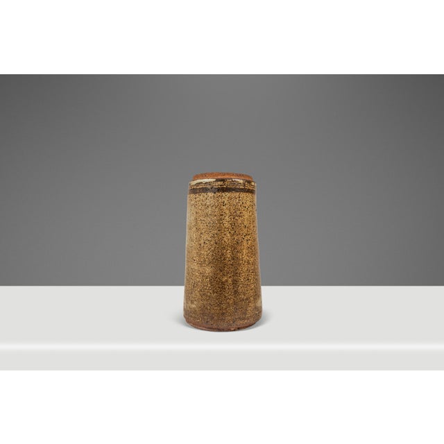 Large Mid-Century Japanese Modern Stoneware Studio Pottery Glazed Vase / Vessel, Japan, C. 1970s For Sale In Orlando - Image 6 of 15