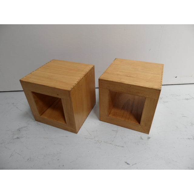 Vintage Cube Side Tables, 1960s, Set of 2 For Sale - Image 3 of 13