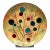 Vintage Hilary “Tree of Life” Enamel on Copper Plate With Glass Cabochons For Sale