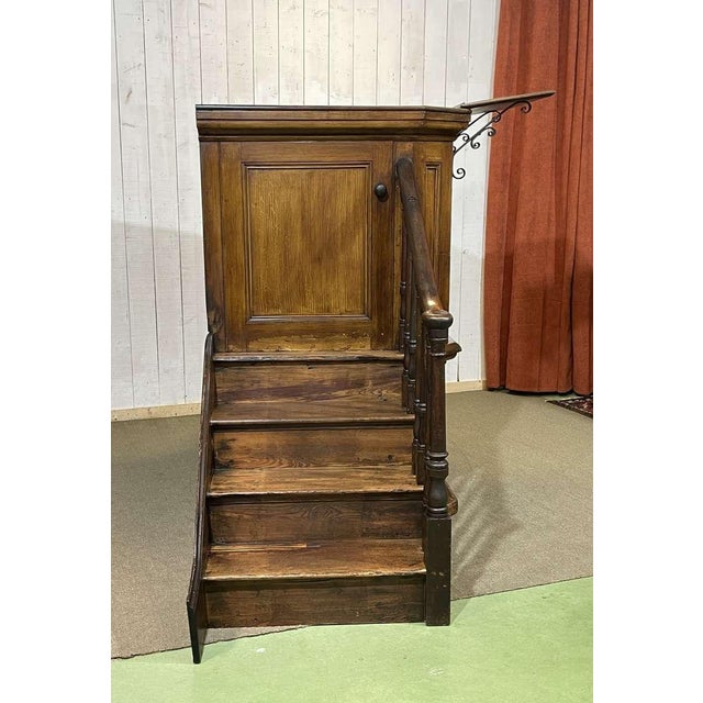 Brown 19th Century English University Chair in Fir and Pitch Pine For Sale - Image 8 of 16