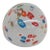 Mid Century Millefiori Art Glass Paperweight White Red Blue Green Orange 5129b For Sale