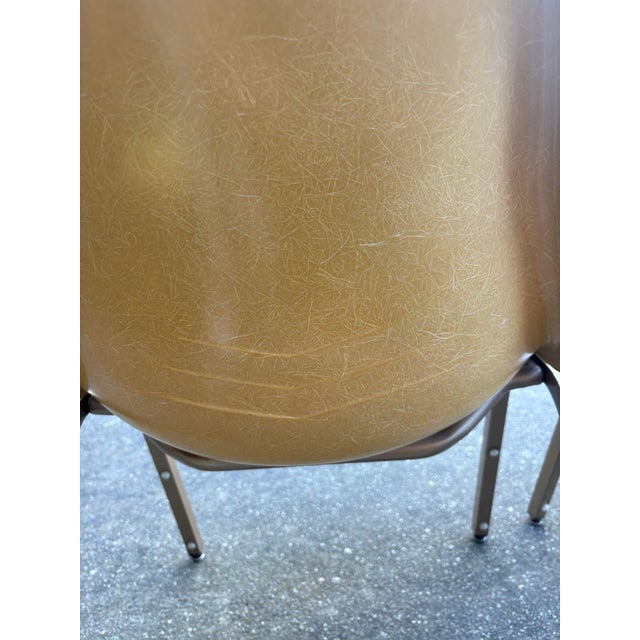 Pair of Vintage 1960s Howell Yellow Fiberglass Stacking Chairs For Sale In San Francisco - Image 6 of 10