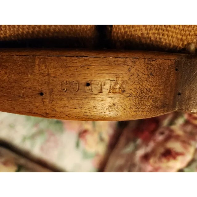 Brown 18thc French Louis XV Period Exceptionally Carved Walnut Bergeres - Signed by Antoine Leonard Couturier Christies Provenance a - Pair For Sale - Image 8 of 12