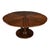 2020s Contemporary Round Jupe Dining Table, Medium – Brown Oak with Stainless Steel Trim For Sale - Image 5 of 11