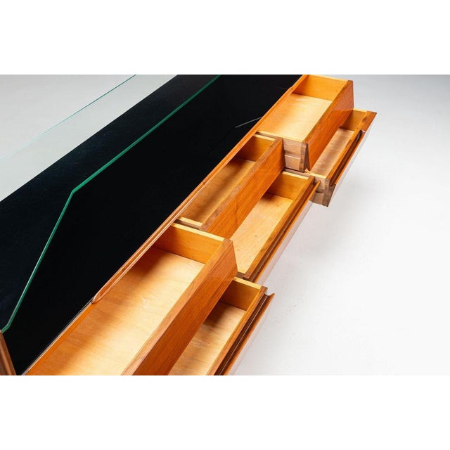 Italian Walnut Sideboard attributed to G. Cecchini and C. Cantu, Italy, 1950 For Sale - Image 11 of 18