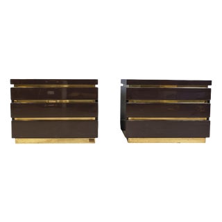 Bedside Cabinets from Jean Claude Mahey, 1970s, Set of 2 For Sale