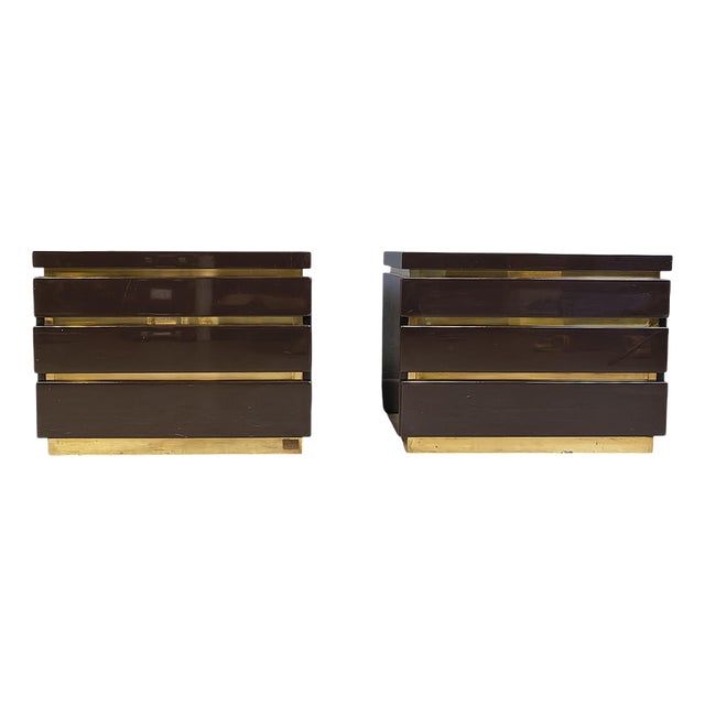 Bedside Cabinets from Jean Claude Mahey, 1970s, Set of 2 For Sale