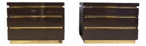 Bedside Cabinets from Jean Claude Mahey, 1970s, Set of 2
