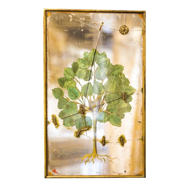 Kintsugi Inspired Tree, Brass & Mirror For Sale