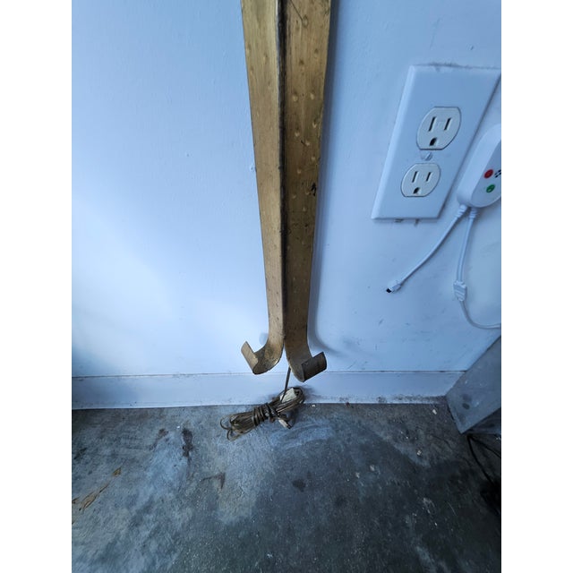 Metal Large 5 Foot 1920's Hammered Ironand Copper Dragon Wall Sconce For Sale - Image 7 of 12