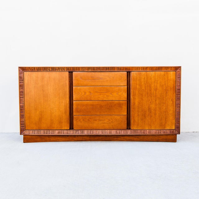 Restored 1950s Mid Century Modern Ash Sideboard by Paul Frankl for Brown Saltman For Sale In Los Angeles - Image 6 of 18