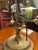 Late 19th Century Antique, Anglo, Indian Brass Table Lamp With String Shade. For Sale - Image 5 of 6