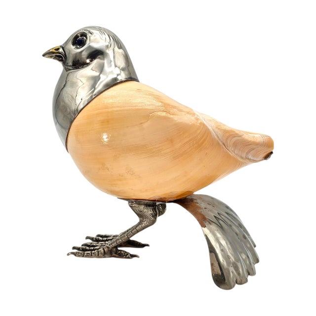 Binazzi Binazzi Foresto Italian Chrome Bird Shell Bowl Sculpture 8.75" For Sale - Image 4 of 14