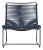 Brown Jordan Walter Lamb Aluminum Lounge Chair, Textured Pewter frame with Marine fabric For Sale
