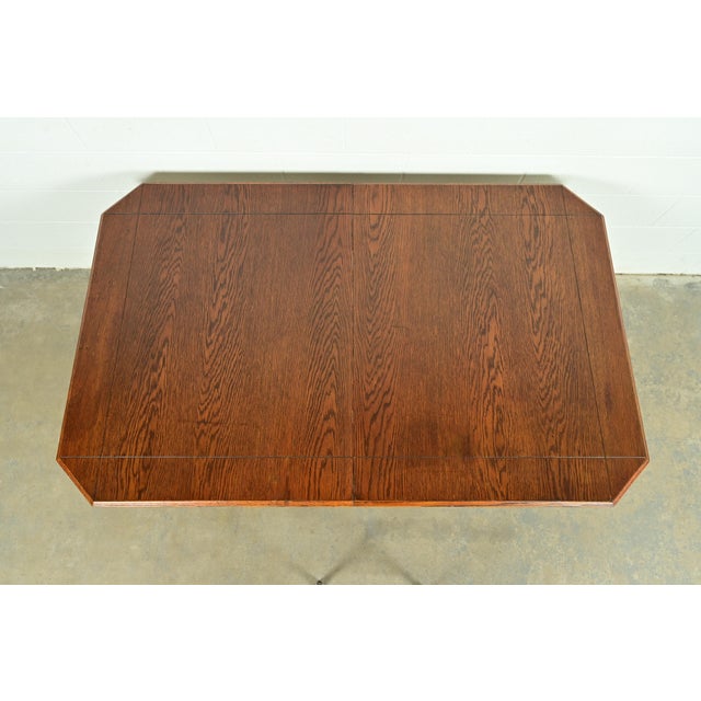 Early 20th Century Early Romweber Antique English Jacobean Carved Oak Extension Dining Table, Circa 1900 For Sale - Image 5 of 15