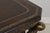 Metal Designer Metal Base Leather Top Console Table For Sale - Image 7 of 18