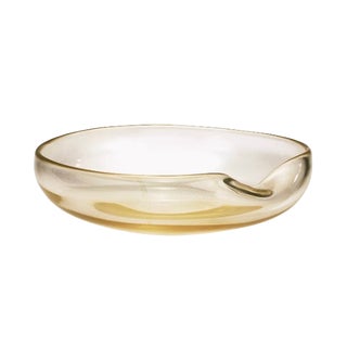 Elsa Peretti® 11” Thumbprint Dish for Tiffany & Co. | Mouth-Blown Venetian Glass | 24k Gold Leaf Finish | Made in Italy For Sale