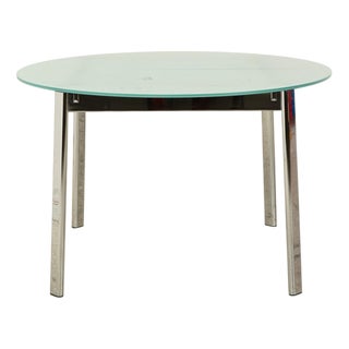 Glass Dining Table with Silver-Colored Frame from Calligaris For Sale