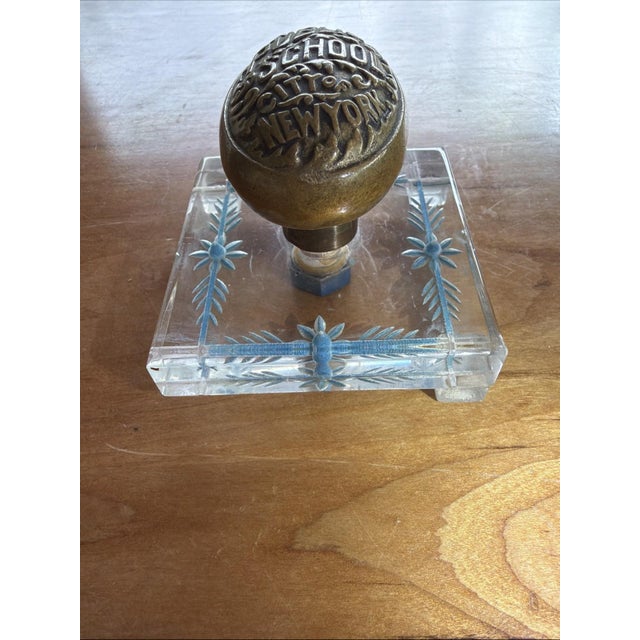 American Antique NYC Public School Door Knob Paperweight Brass Architectural For Sale - Image 3 of 6