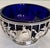 George V Sterling Silver Swing Handle Basket with Blue Glass Liner, 1912 For Sale - Image 11 of 18