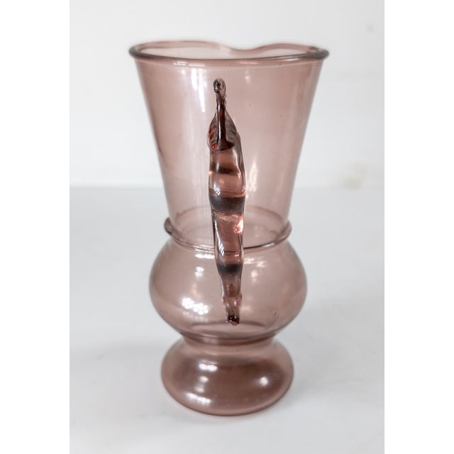 Baroque 19th or 20th Century Purple Amethyst Bohemian Venetian Glass Pitcher For Sale - Image 3 of 10