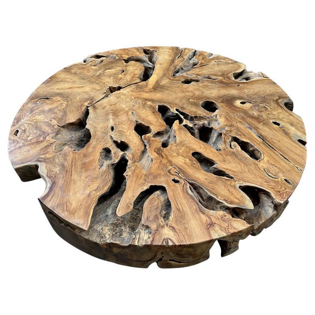 Reclaimed teak root coffee table. Hand carved into this beautiful usable shape whilst respecting the natural organic wood....