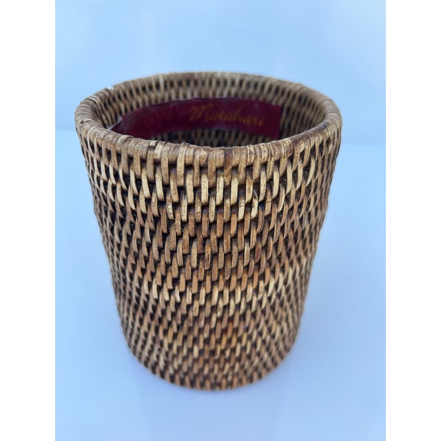 Boho Chic Vintage Rattan Wine Bottle Holder by Matahari For Sale - Image 3 of 5