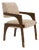 Arches Dining Chair in Chenille and Walnut from Insidherland For Sale